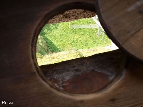 Blick durchs Plumpsklo