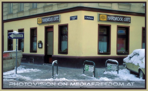 Das damalige Hardrock Cafe in Wien