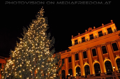 Christbaum und Schloss