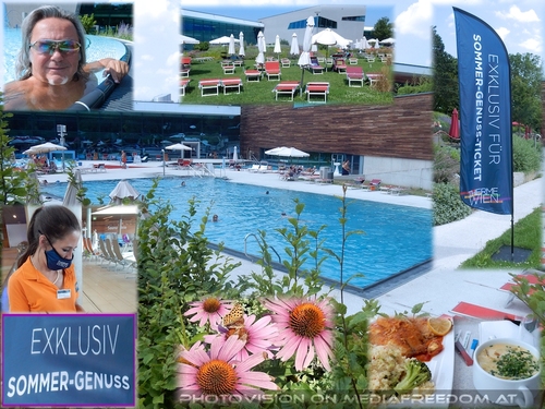 Perfekt f�r den Genuss organisiert: Tanja M. mit Charly Swoboda