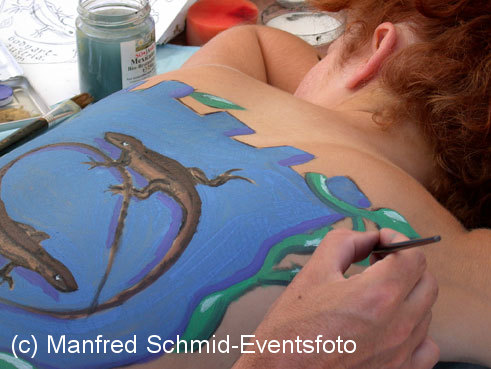 Bodypainting: Model und Painter
