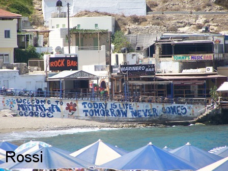Der Slogan der Hippies in Matala