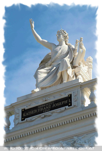 Auf dem Dach vom Burgtheater