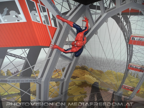 Spiderman am Riesenrad