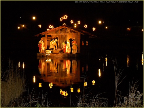 Krippe im Teich