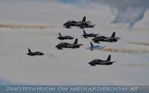 Frecce Tricolori durch die Mitte