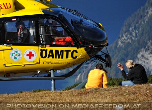 Heli Abflug nach Bergung