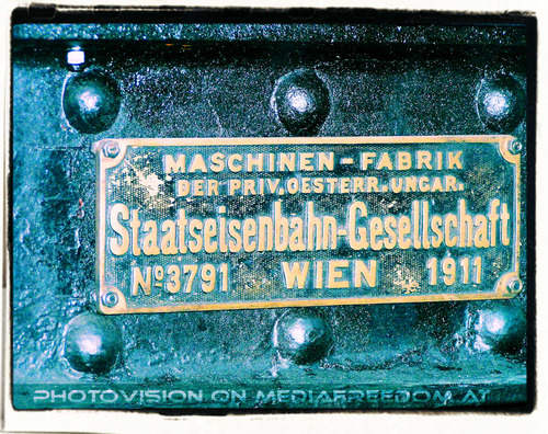 Schild der Staatseisenbahn Gesellschaft