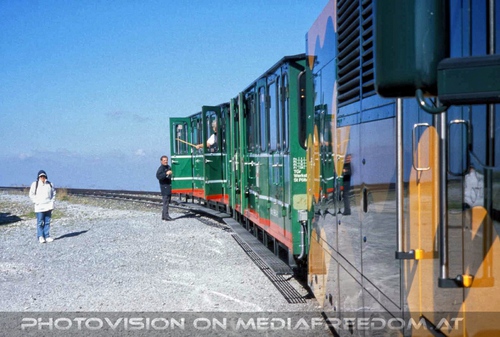 Vor der Zahnradbahn Talfahrt: Gabriele P.