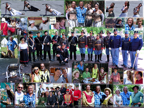 Zeitreise und Mittelaltermarkt: Amici Admini (Martina H.) und Amici Historiae, Der Kastellan, Fechtschule Klingenspiel