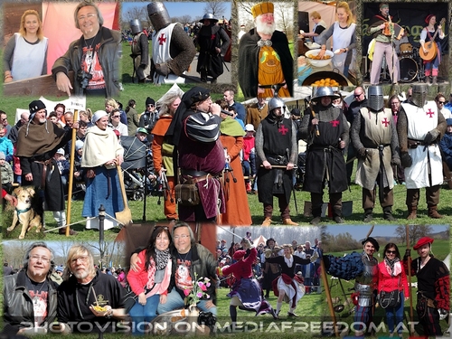 Mittelalterfest Saisonstart: Thomas Hirmann, Martina Hirmann, Thomas Tschematschar, Narrengold, Eva D., Charly Swoboda