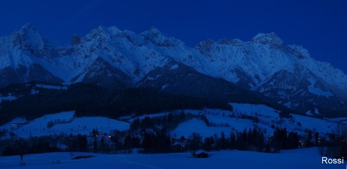 Blick vom Balkon aufs steinerne Meer