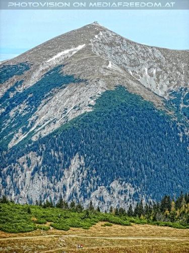 Schneeberg Blick von der Rax