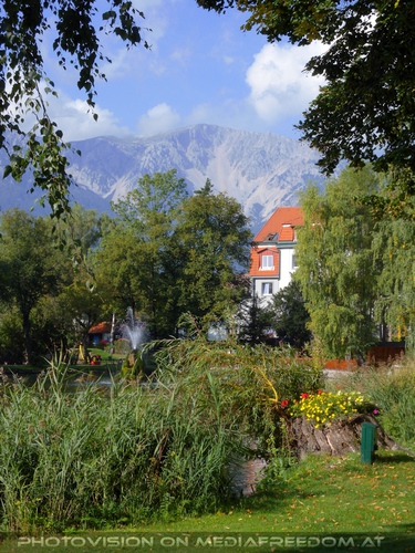 Blick von Puchberg zum Schneeberg