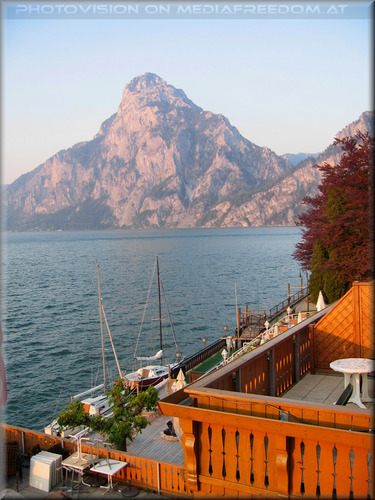 Traunstein im Sonnenuntergang