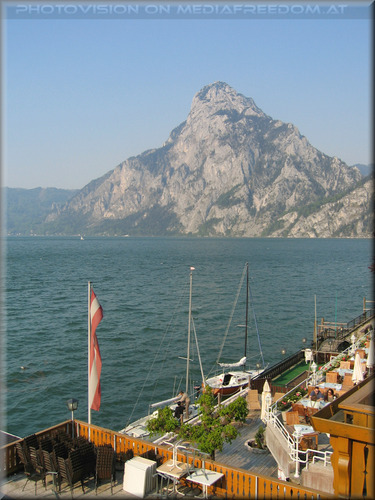 Blick vom Landhotel Traunsee