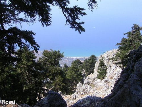 Blick vom Berg Enos auf das Ionische Meer