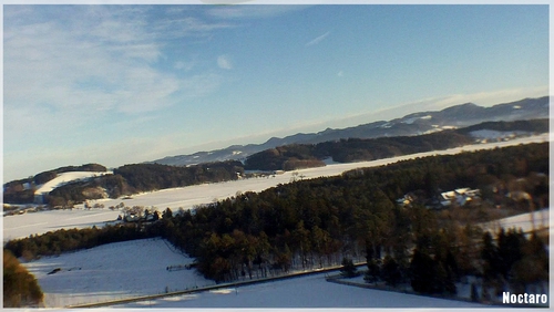 Flug im Winter �ber Schauboden