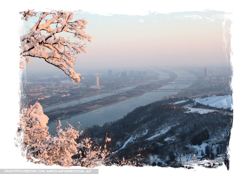 Winterlicher Blick auf Wien