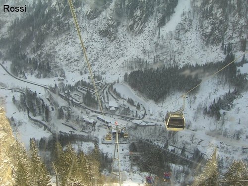 Blick aus der Gondel auf das Kaprunmahnmal