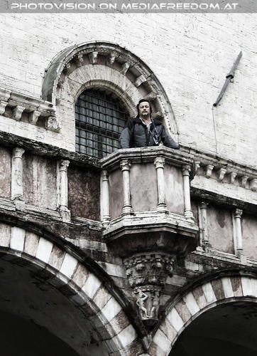 Auf dem Balkon vom Palazzo Priori