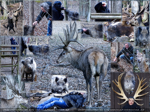 Im Naturparkzentrum: Gabriele P., Charly Swoboda