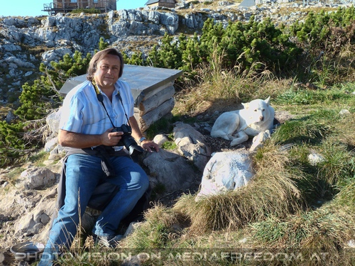 Mit dem Husky: Charly Swoboda