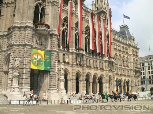 Pferdevorf�hrung am Rathausplatz