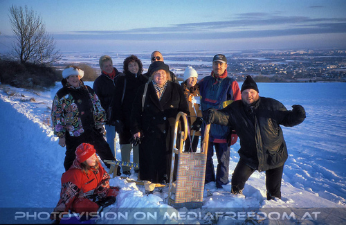 Rodelpartie 09: Marika B.,Gabi,Martin Brandtner,Heinz Angel