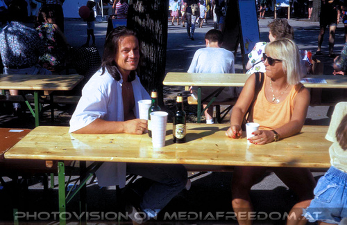 Vorm Konzert: Gerhard E.,Gabriele P.