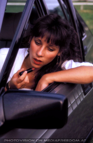 In love with her car 04