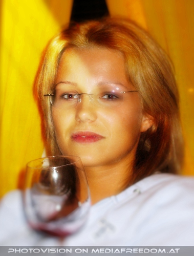 Red wine lady...