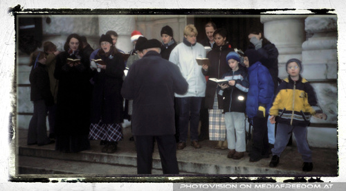 Weihnachtslieder wohin man h�rt