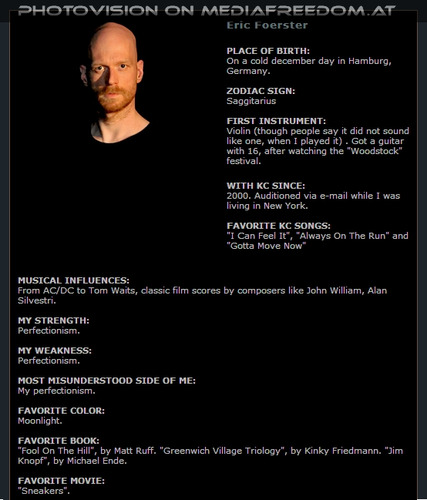 When i was: Eric Foerster