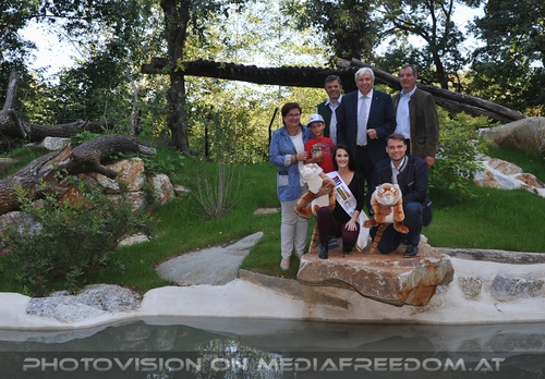 Tigeranlage Er�ffnung 13: Lukas Michlmayr,Selma Buljobasic,Hans Kogler,Karl Auinger