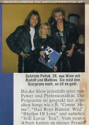 Savage Amusement - Tour Pix 33: Matthias Jabs, Gabriele P., Rudolf Schenker