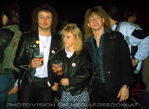 Savage Amusement - Tour Pix 01: Charly F. Lovehurts (Charly Swoboda),Gabriele P., Christian Hopfinger Junior (Drummer Cee)