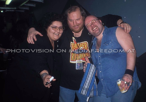 With the lady in black