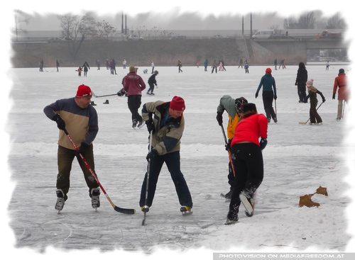 Spa� beim Eishockey
