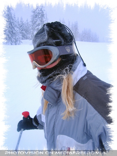 Gabi P. total im Schnee: Gabriele P.