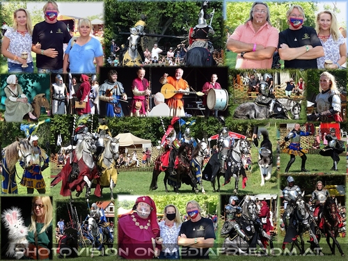 Ritterturnier zu Pferde: Stvanci, Thomas Tschematschar, Thomas Hirmann, Martina Hirmann, Gabriele P., Charly Swoboda