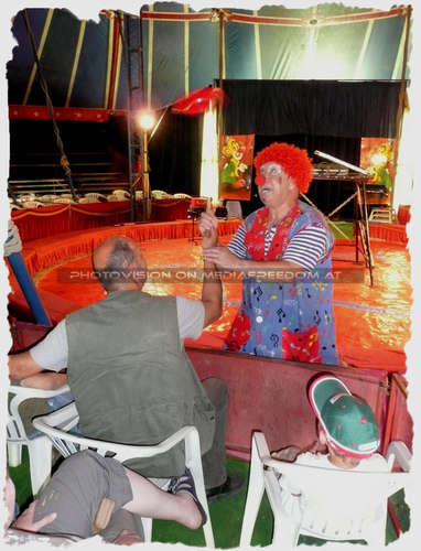 Drehteller Clown im Zirkus