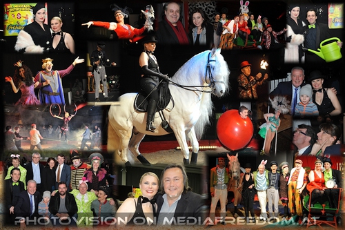 1. Wiener Neust�dter Oster Circus - Fr�hlings Lachen: Martina W�therich auf Presumido, Thomas Wurzer, Mathias Walter, J�rgen Proyer-Renz, Magic Hans