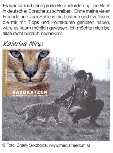 Raubkatzen in menschlicher Obhut: Katerina Mirus,Charly Swoboda